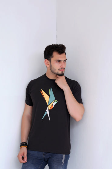 Bird Printed T-Shirt For Men-0040