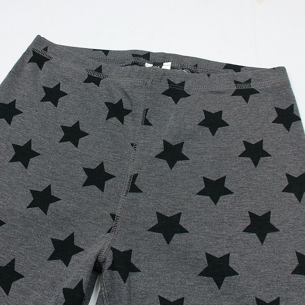 Star Print Leggings For Girls-2575