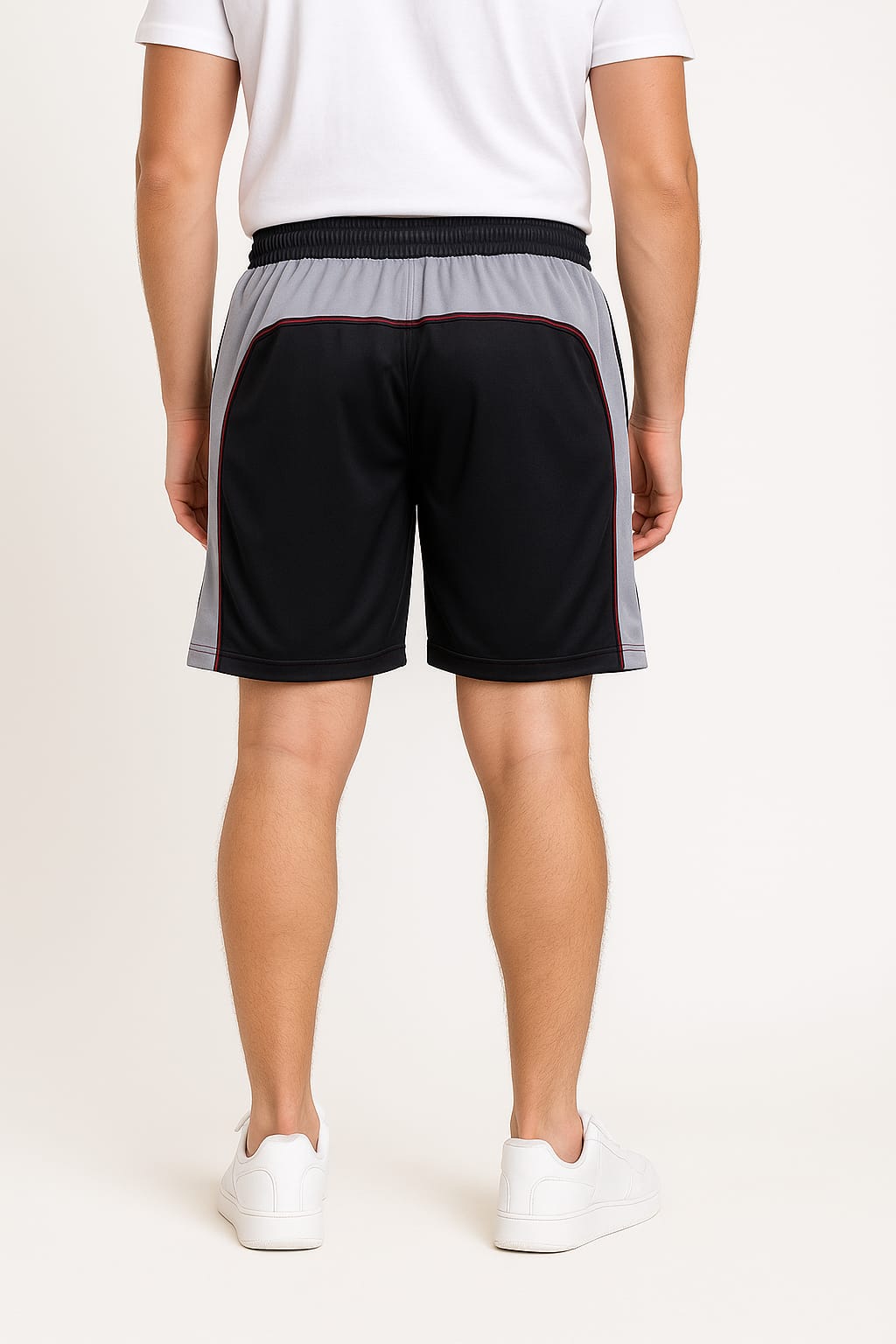2697- Encore ZR-50 Plain And Emb Different Panel Short Men-Black