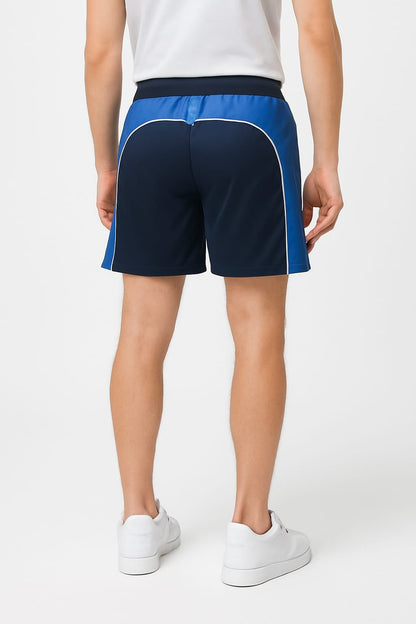 2697- Encore ZR-50 Plain And Emb Different Panel Short Men-Navy