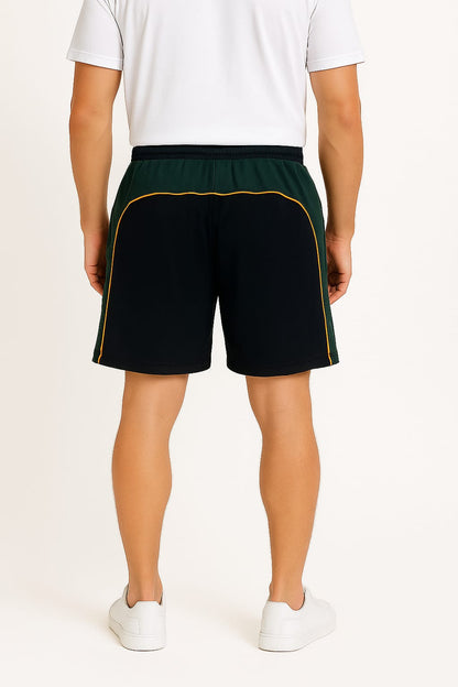 2697- Encore ZR-50 Plain And Emb Different Panel Short Men-Black