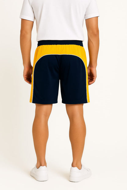 2697- Encore ZR-50 Plain And Emb Different Panel Short Men-Navy