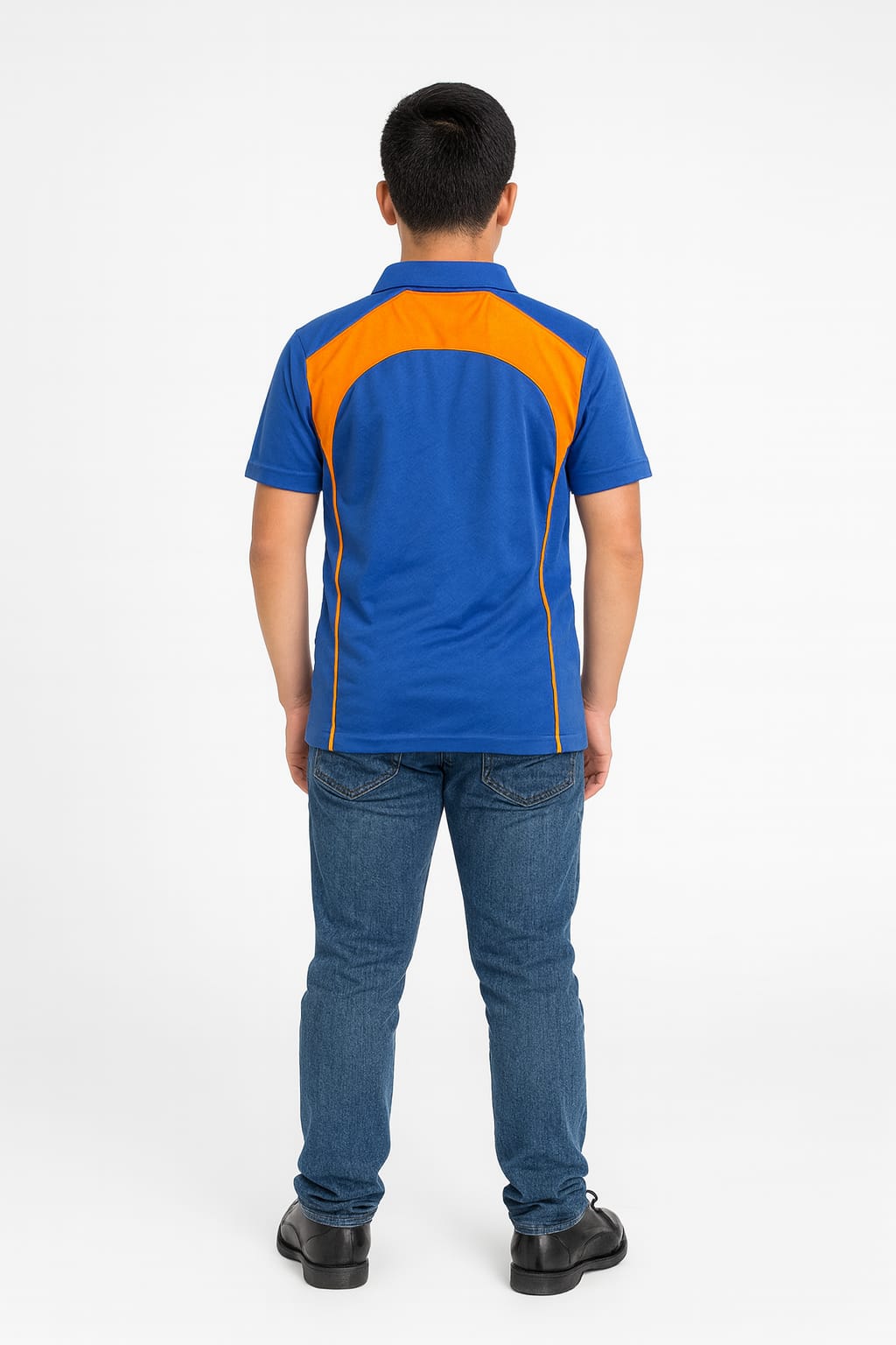 2716-Encore ZR-20 Activewear BOYS Polo Shirt Royal Body With Diff Panel-Royal