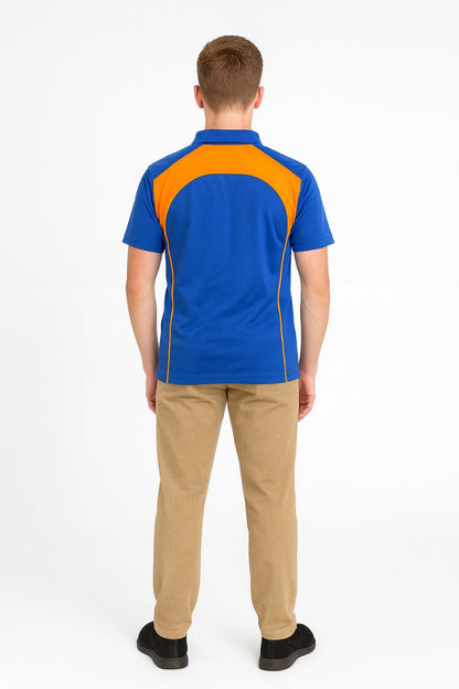 2716-Encore ZR-20 Activewear BOYS Polo Shirt Royal Body With Diff Panel-Royal