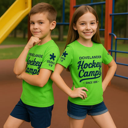 2718-Osk Hockey Camps Since 1996 Print T Shirt Kids-Green