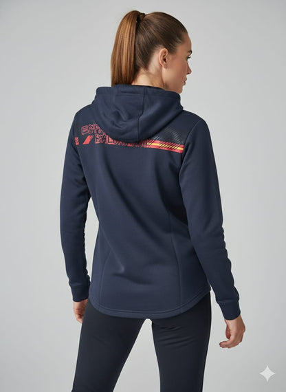 2757-JM Fed Espana Free Time Pullover Hood Women-Navy