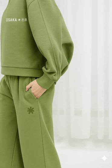 2761-Osk Women Wide Leg Sweatpant-Olive