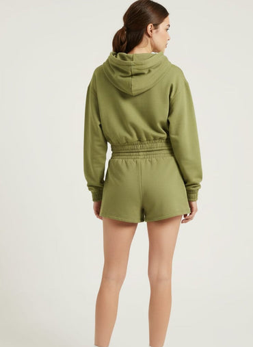 2758-Osk Women Full Zip Hoodie-Olive