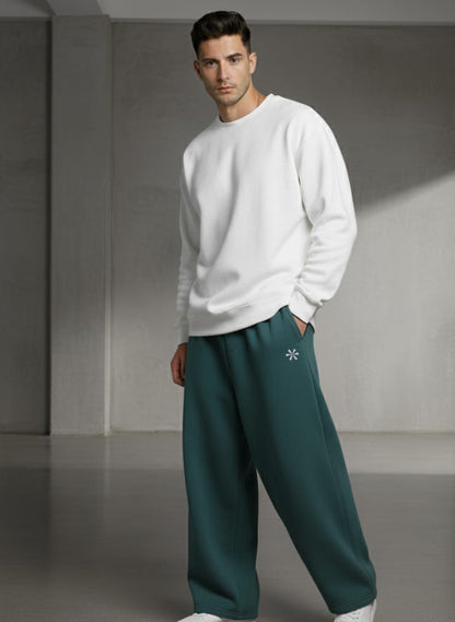 2780-Osk Men Wide Leg Sweat Pant-Teal