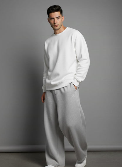 2780-Osk Men Wide Leg Sweat Pant-Grey