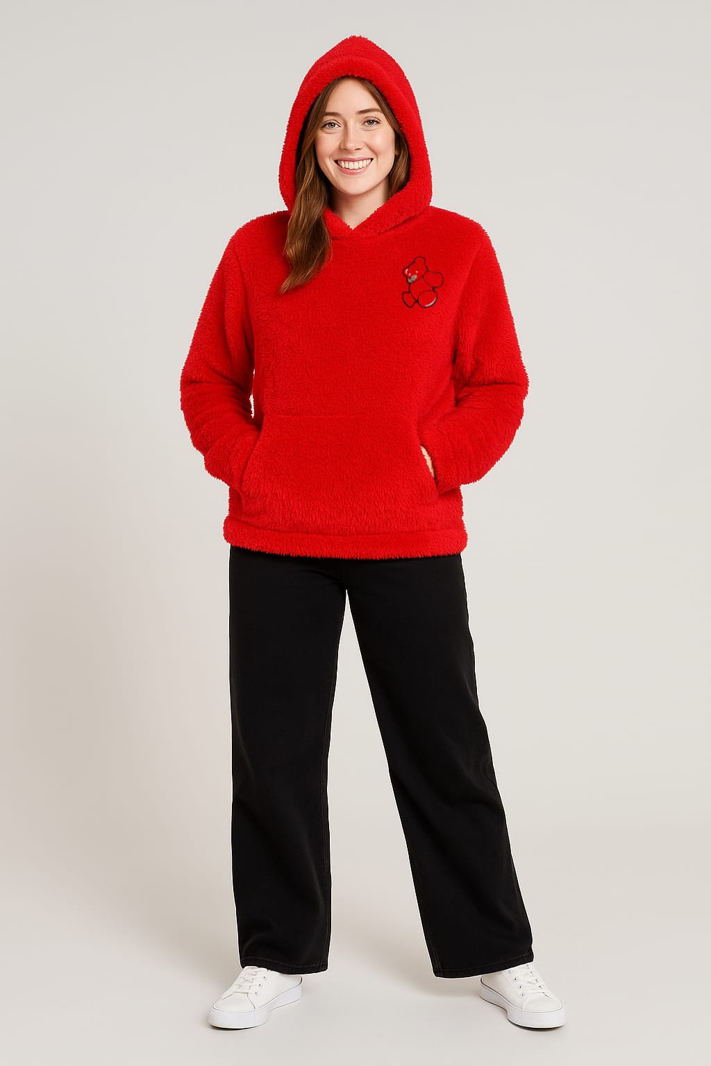 2763 Sherpa Furr Teddy Bear Hood For Women