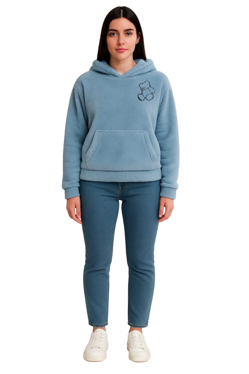 2763 Sherpa Furr Teddy Bear Hood For Women