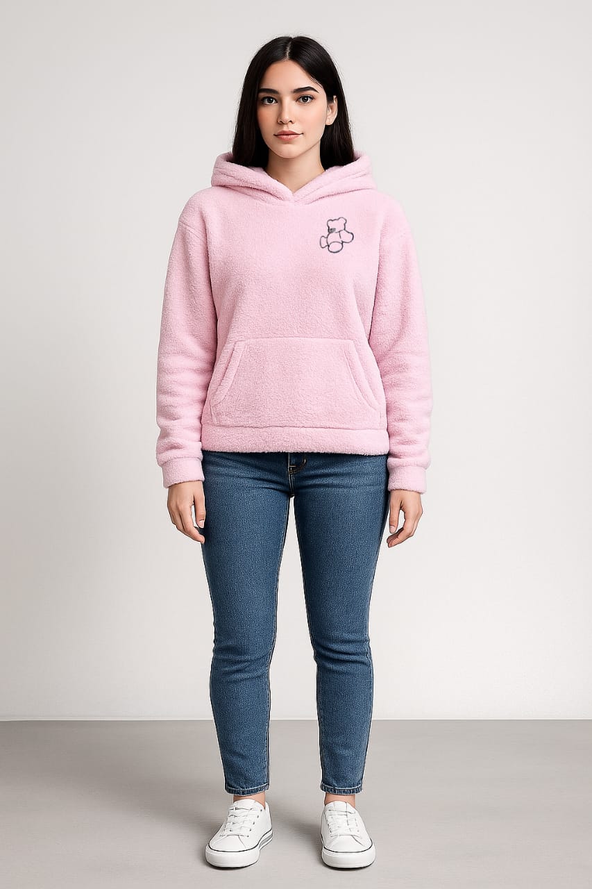 2763 Sherpa Furr Teddy Bear Hood For Women