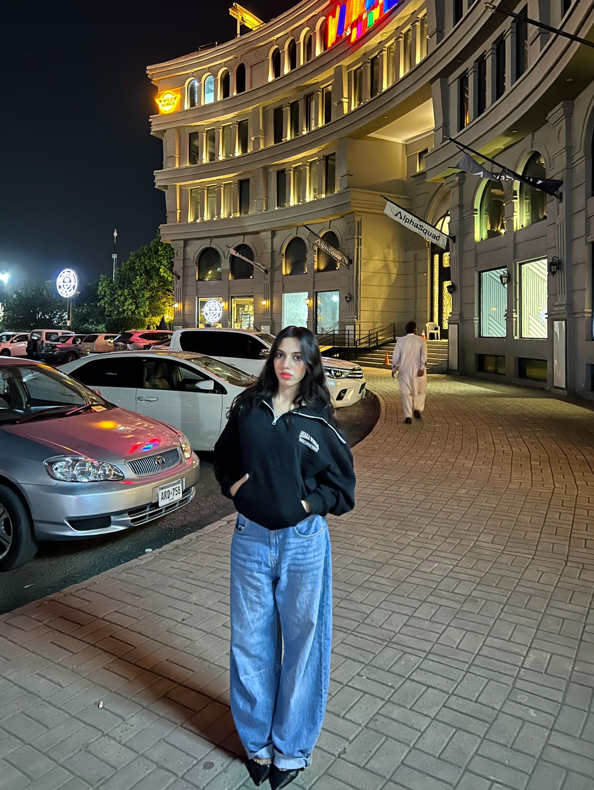 2310-OSK Half Zip Sweater Women-Black