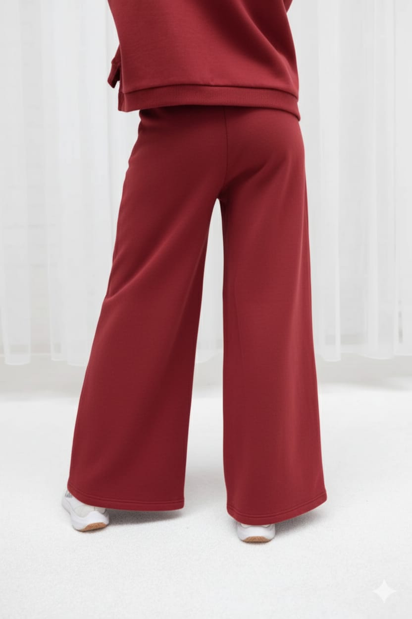 2761-Osk Women Wide Leg Sweatpant-Brown