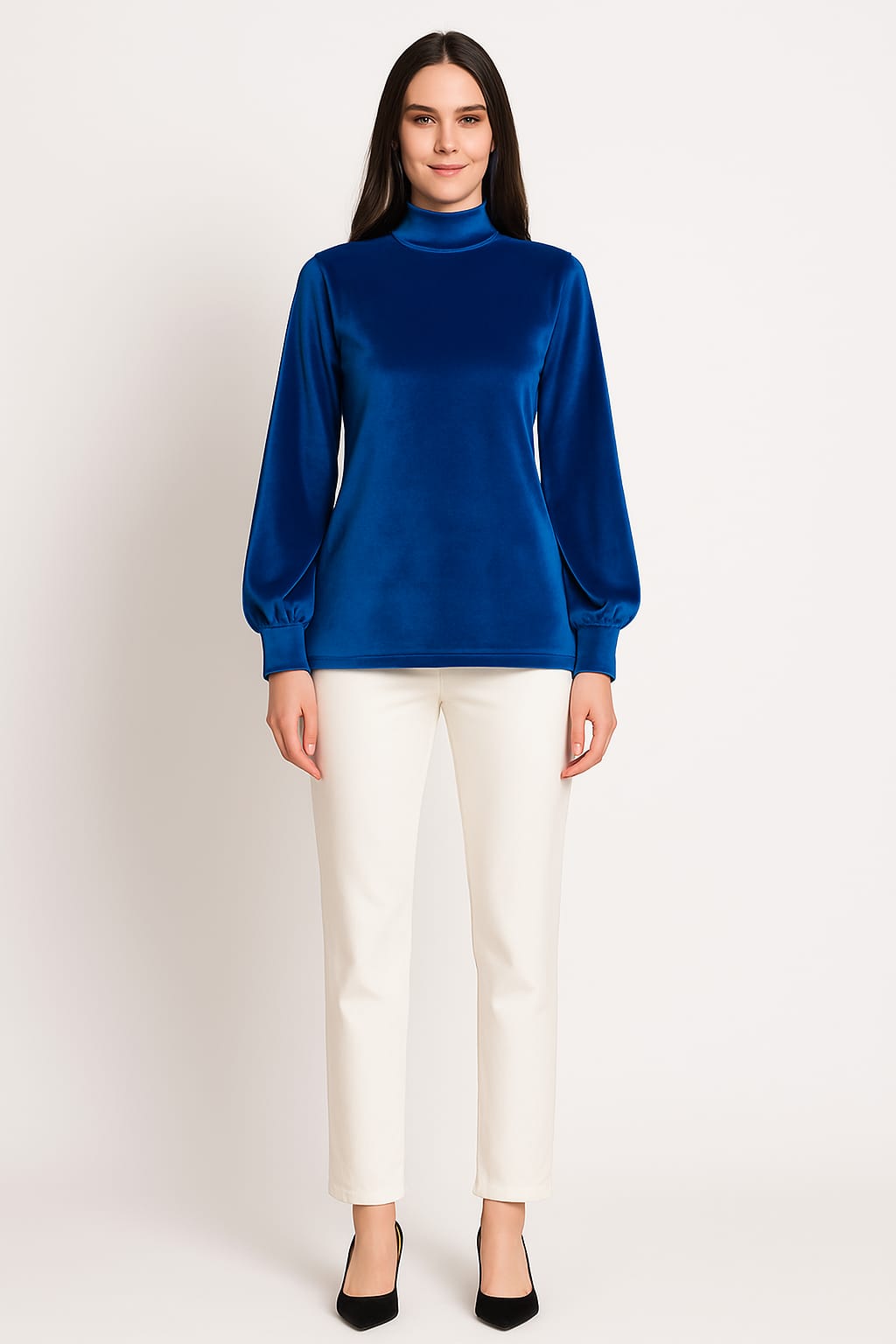 Velvet Turtle Neck For Women-2352