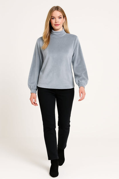 Velvet Turtle Neck For Women-2352