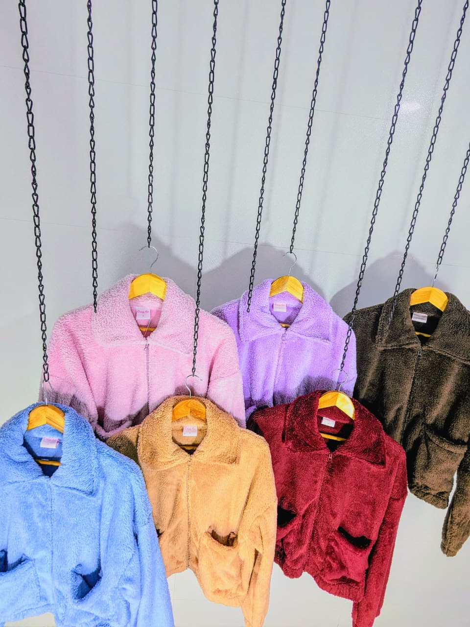 2788-Crazyage Furr Full Zip Jacket With Front Pocket Women