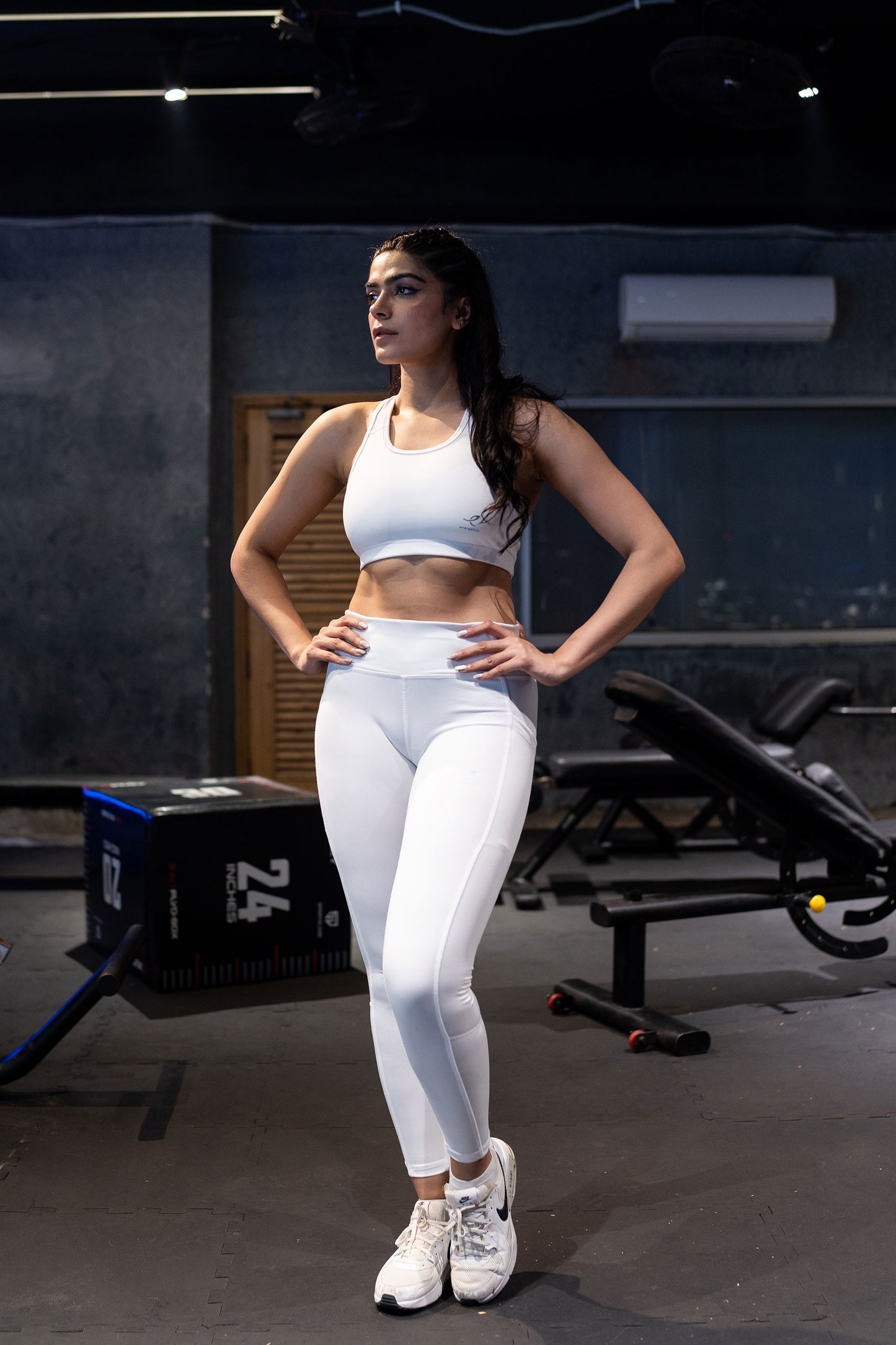 2753-Osk Gym Wear Sports Bra Set Women-White