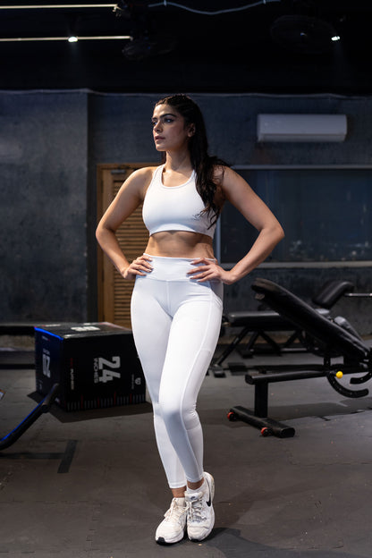 2753-Osk Gym Wear Sports Bra Set Women-White