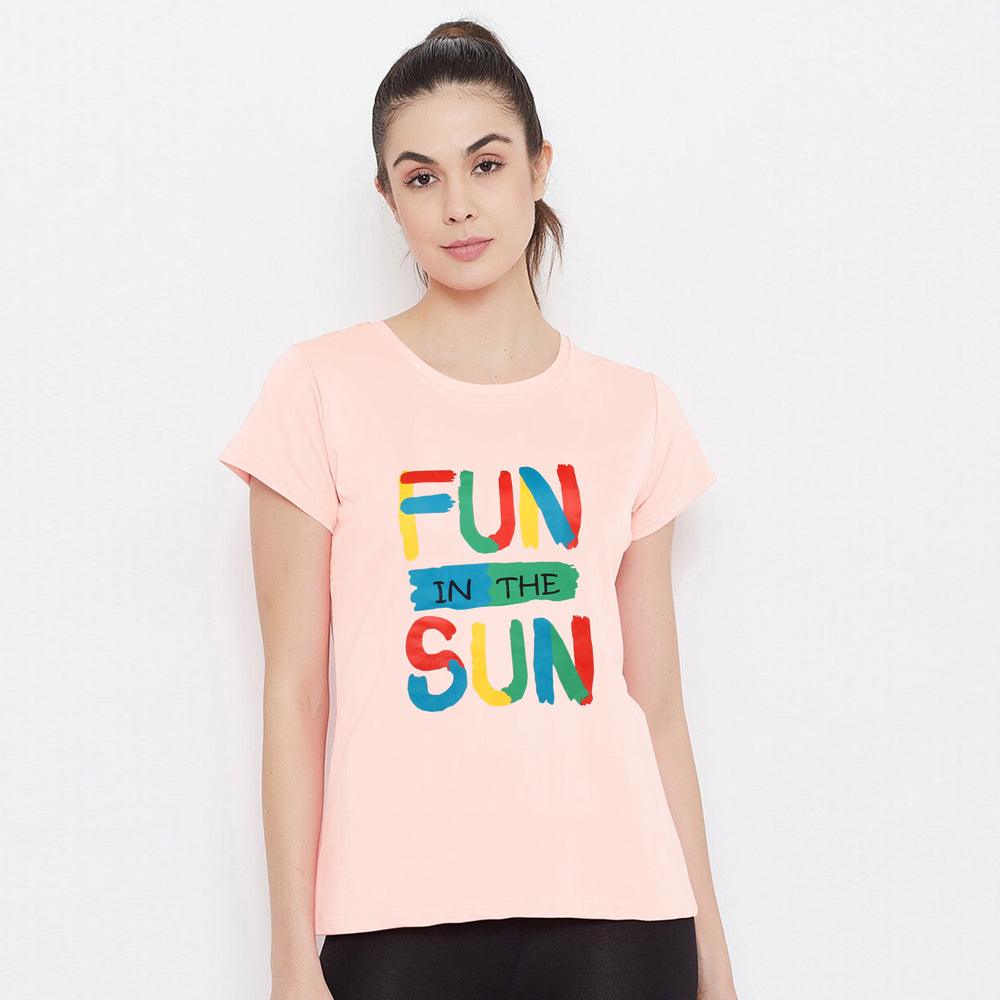 Fun In The Sun Print T-Shirt For Women-0004