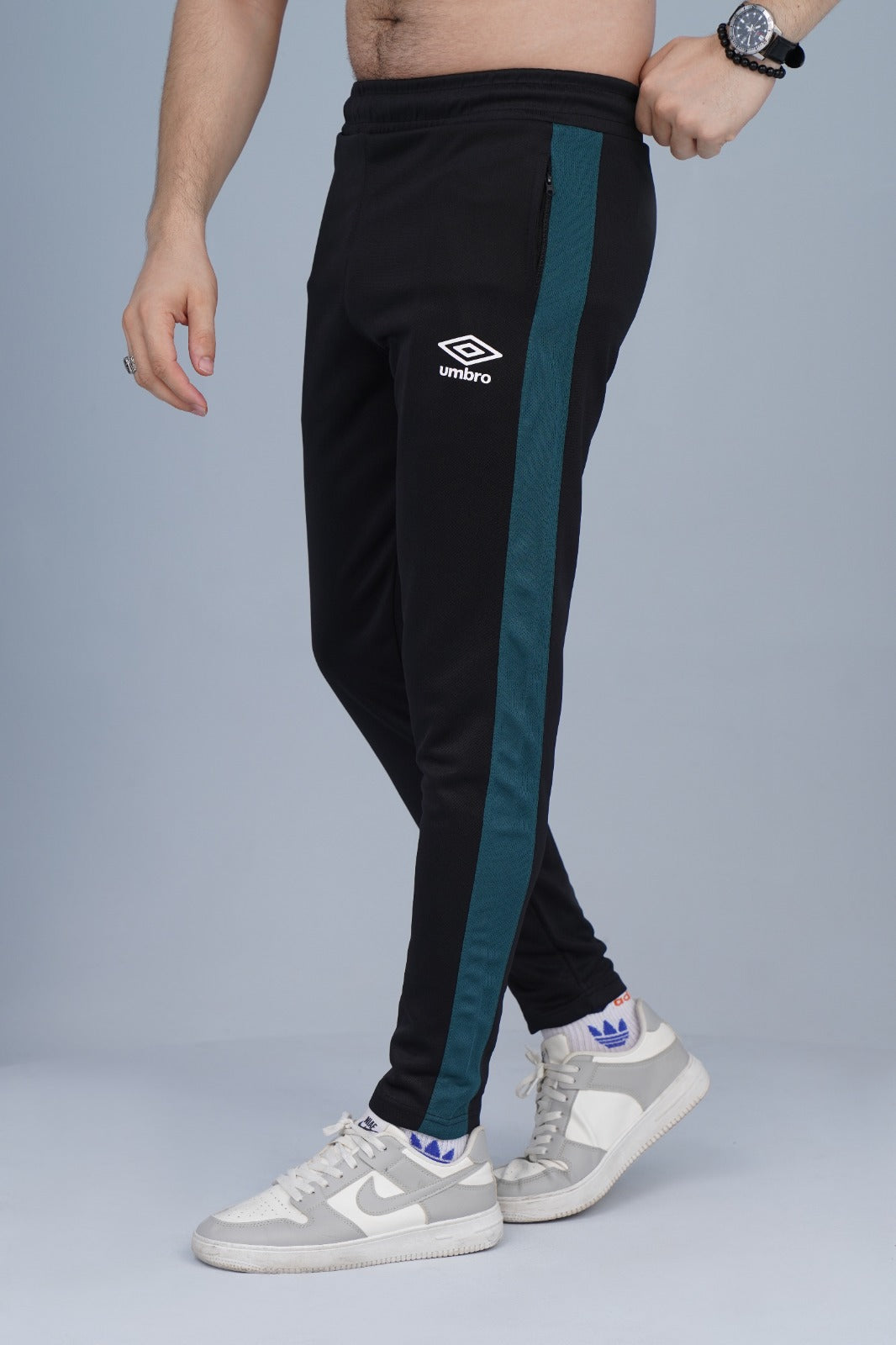 2449-Umb Dry-Fit Side Panel Trouser-FX002-Black Green
