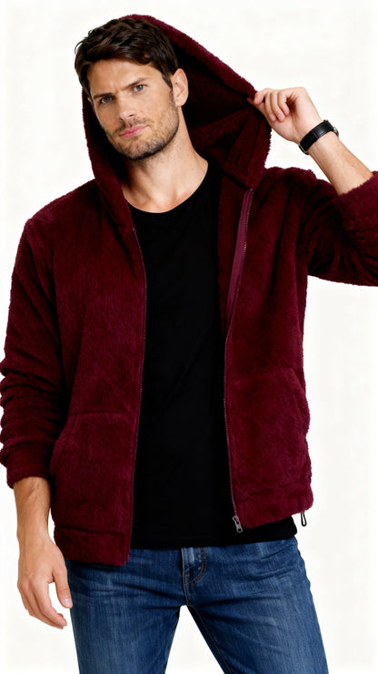 3006-Men’s Furr Full-Zip Drop Shoulder Hoodie