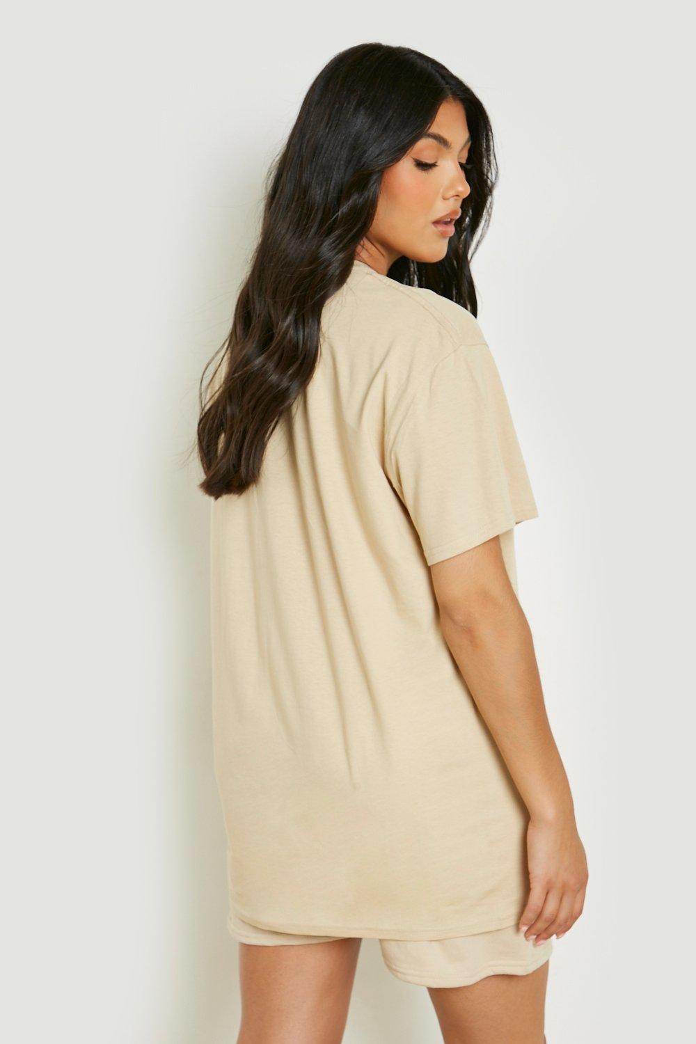 BH Maternity Basic Oversized T-Shirt-2452-Stone