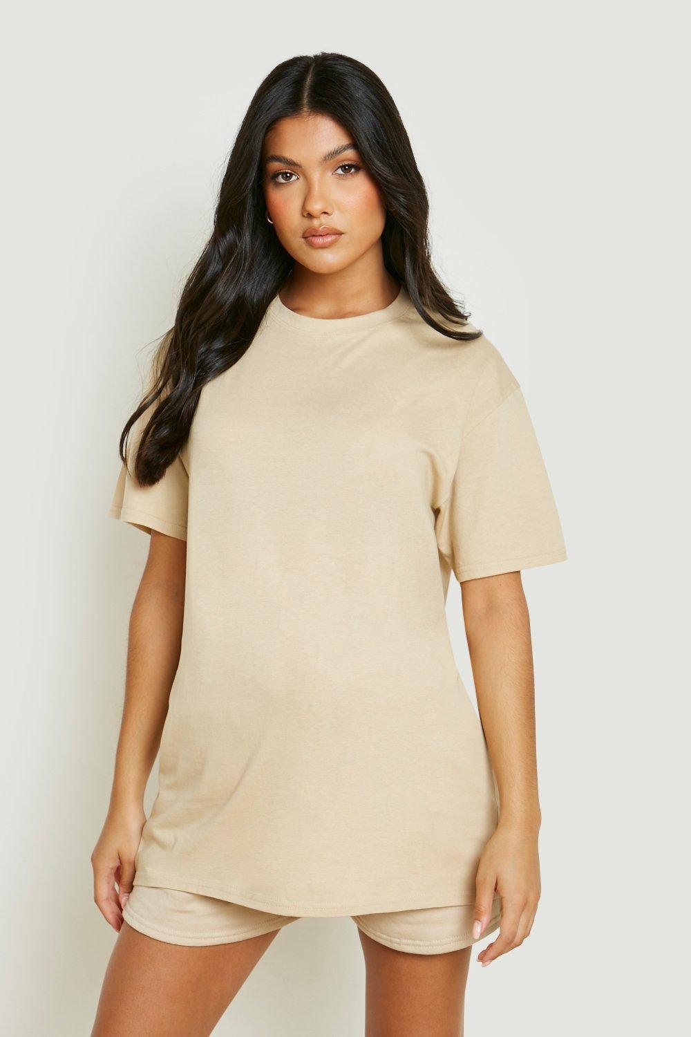 BH Maternity Basic Oversized T-Shirt-2452-Stone