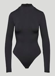 Full Sleeve Round Neck Bodysuit Isawitfirst-2293-Fx1037-Black