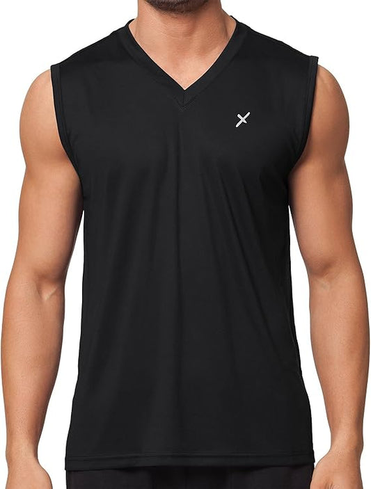 Cflex Activewear V-Neck TankTop-2453-Black