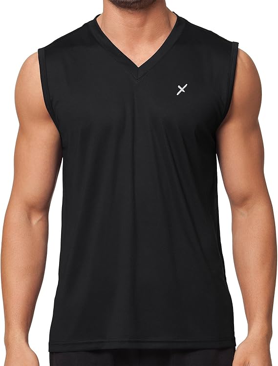 Cflex Activewear V-Neck TankTop-2453-Black