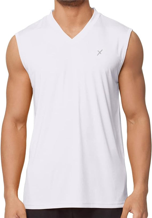 Cflex Activewear V-Neck TankTop-2453-White