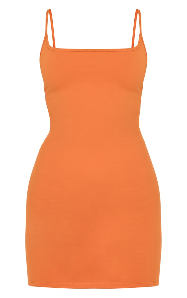 PLT  Strappy Snatched Sculpt Bodycon Dresss-2441-Orange