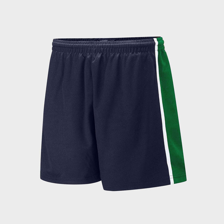 Falcon Men's Shorts With Different Panel & Embroidered Logos-2379-Navy