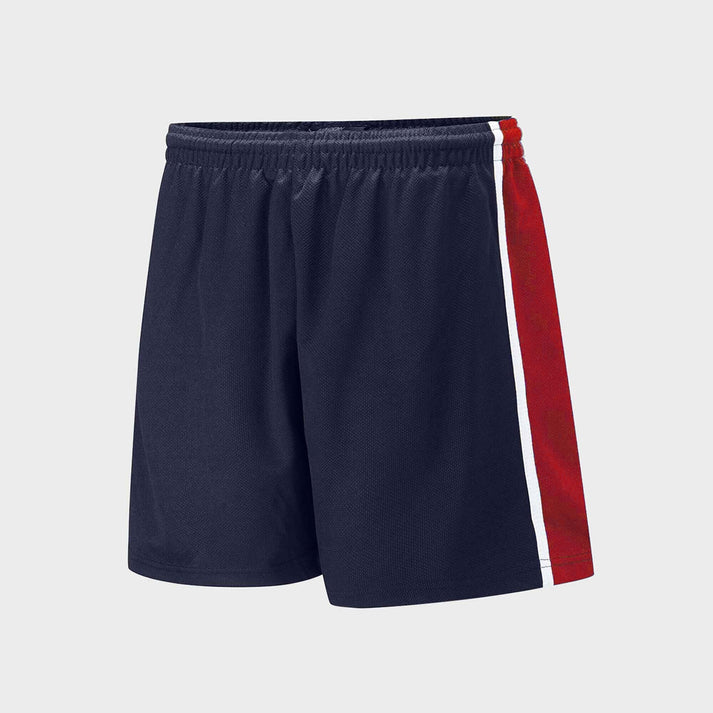 Falcon Men's Shorts With Different Panel & Embroidered Logos-2379-Navy