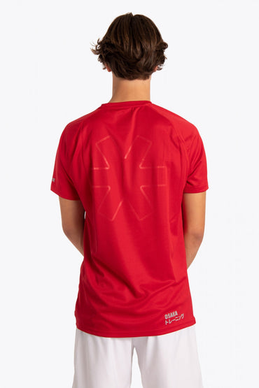 Osaka Polyester Training Tee for Men-MTST-2229-Red