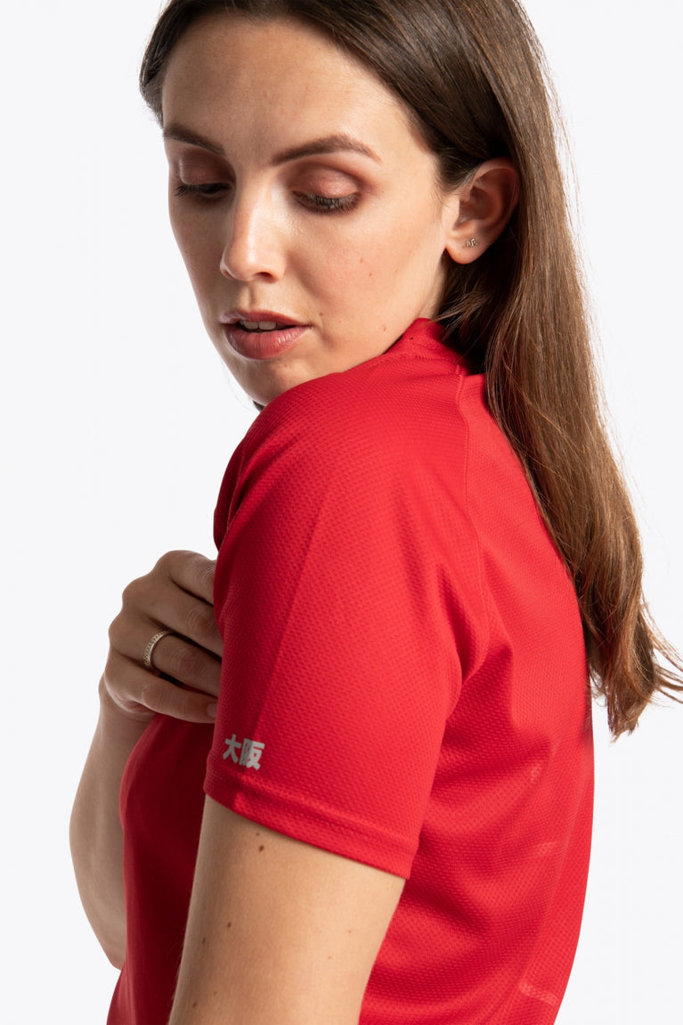 Osaka Polyester Training Tee for Ladies-LTST-2231-Red