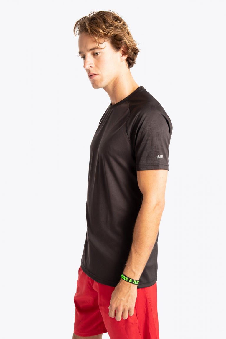 Osaka Polyester Training Tee for Men-MTST-2229-Black