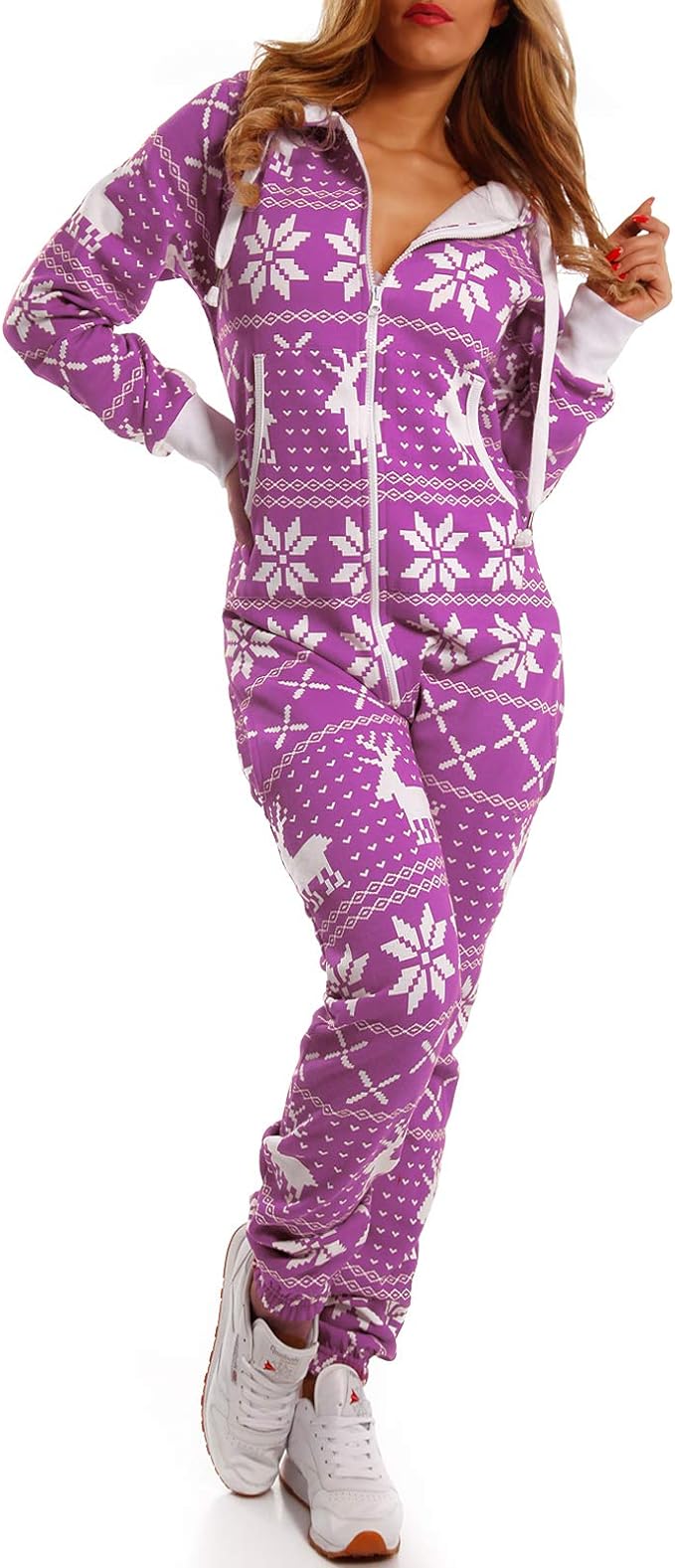 Crazyage Deer Print Jumpsuit For Women-2285