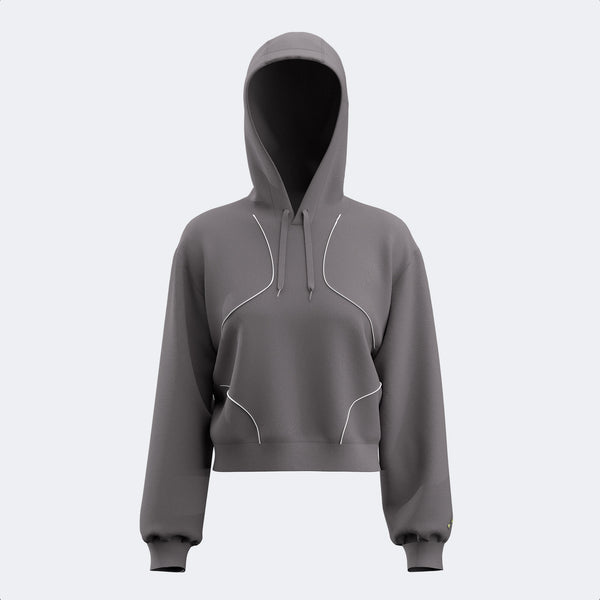 Joma U Tribe Cropped Hoodie For Women-2498-Anthracite