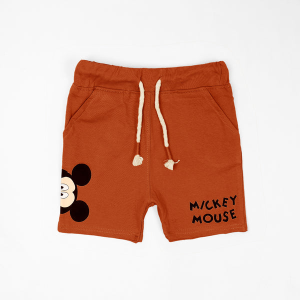C&A Mickey Mouse Printed Short-KSHR-2096-Metallic Brown
