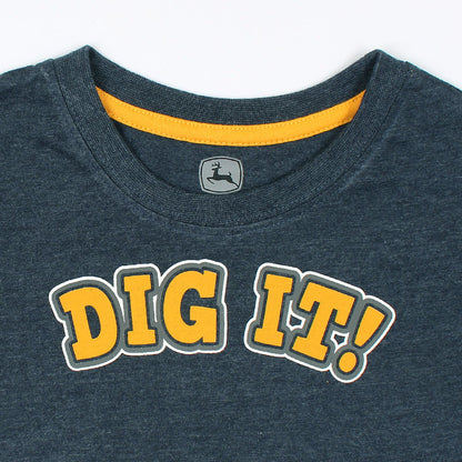 John Deere Dig It Printed Boys T-shirt-KTST-2168-Navy