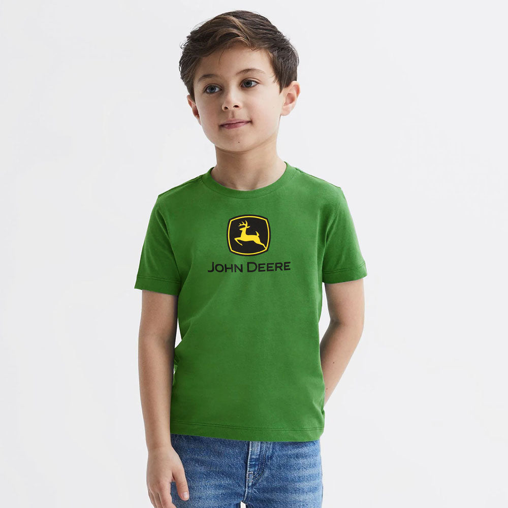 John Deere Logo Printed Boys T-shirt-KTST-2171-Green