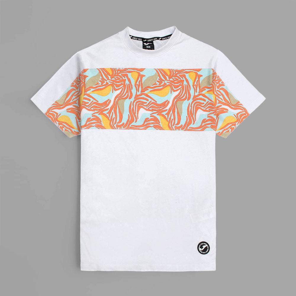 Joma Printed Front Panel T-shirt For Men-MTST-2177-White