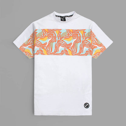 Joma Printed Front Panel T-shirt For Men-MTST-2177-White