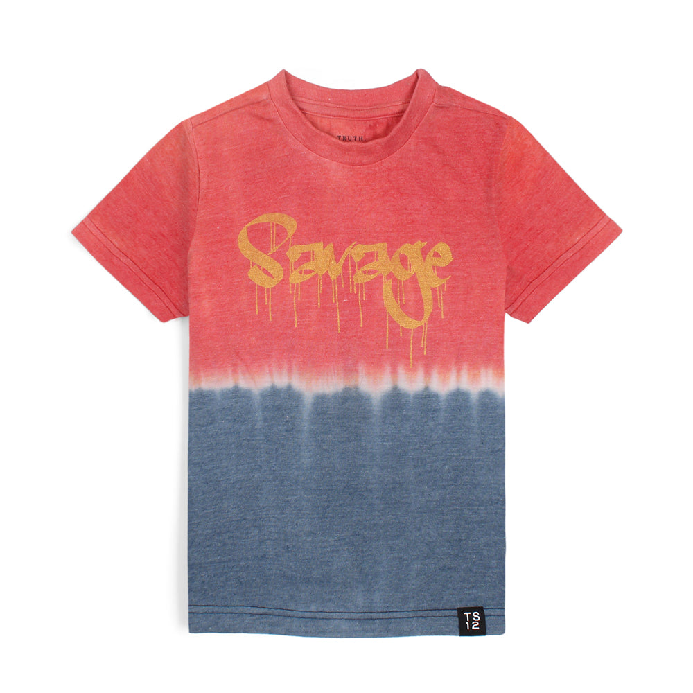 Truth Substance Savage Printed Tie Dye Shirt For Boys-KTST-2204-Tie Dye