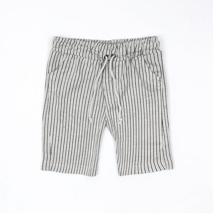 C&A Grey Black  Strips Short-KSHR-2092