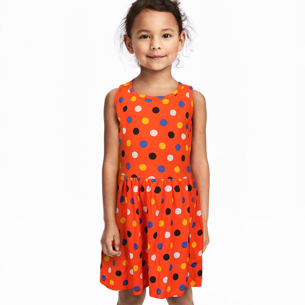 H&M Multi color polka dot-KFRK-0152-Orange - FactoryX.pk