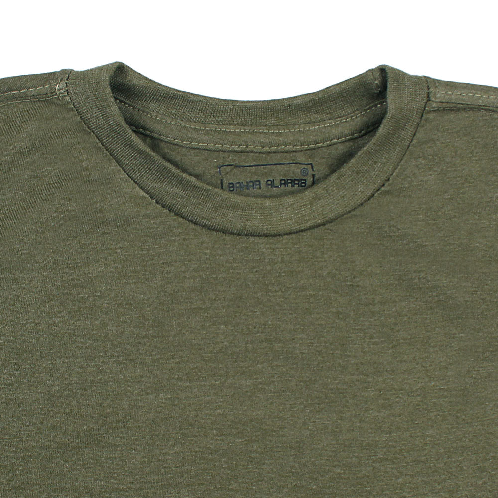 Basic T-Shirt-KTST-0129-Khaki - FactoryX.pk